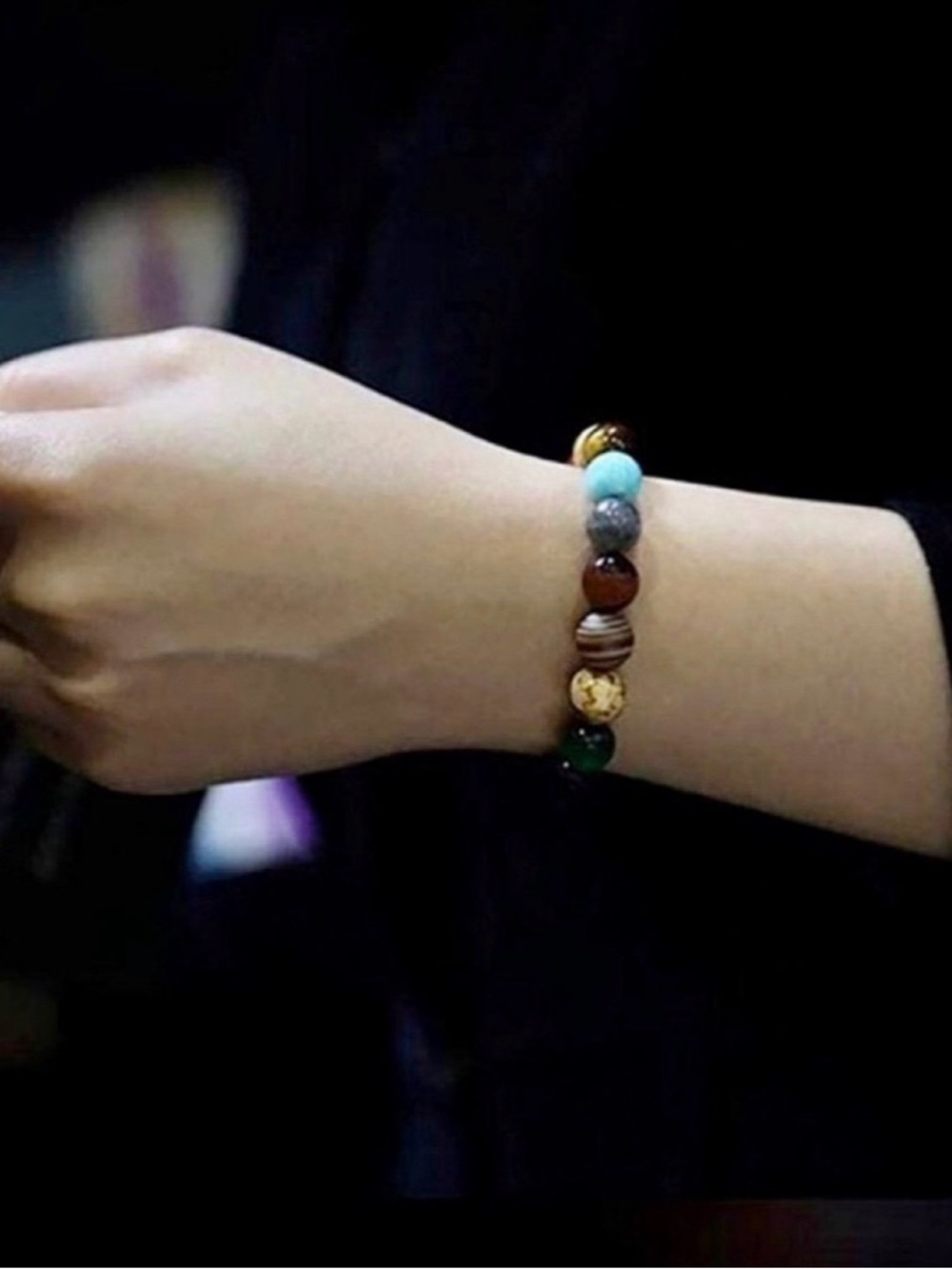 Multi-Color Beaded Stretch Bracelet - Women's Fashion Jewelry